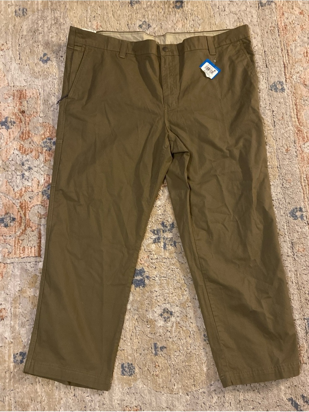 Columbia Flex ROC Pant Mens 46W x 30L khaki Stretch Cotton Outdoor Utility New